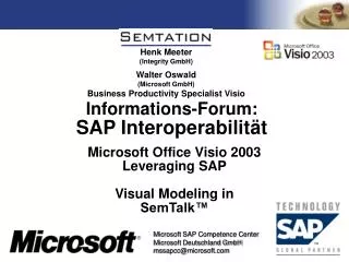 Informations-Forum: SAP Interoperabilität