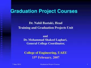 Graduation Project Courses