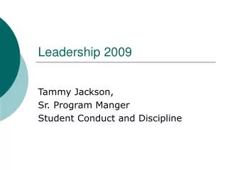 Leadership 2009