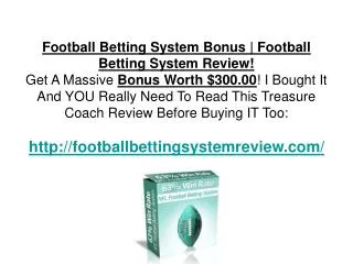 Football Betting System Review