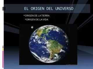 el origen del universo