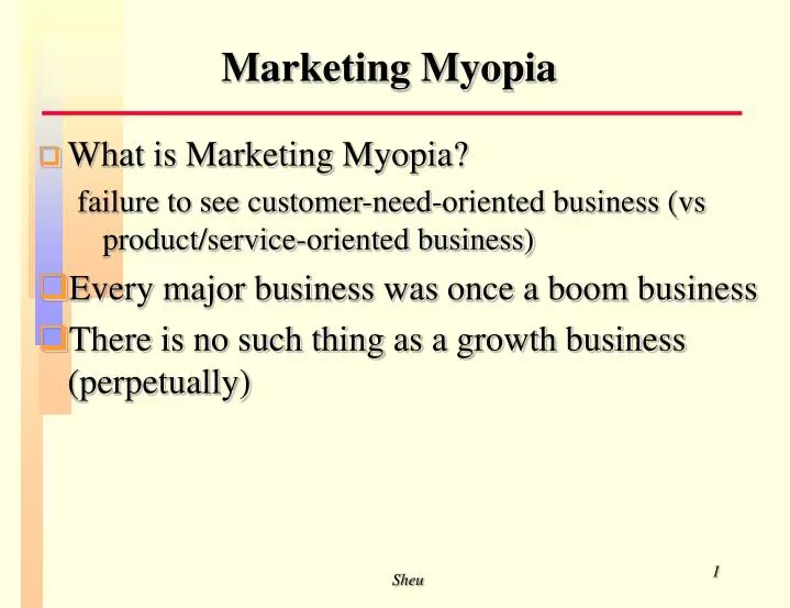 marketing myopia uk essay