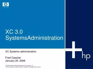 XC 3.0 SystemsAdministration