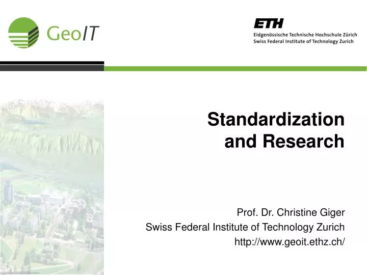 standardization and research