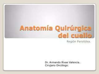 anatom a quir rgica del cuello