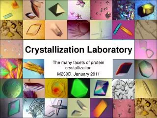 Crystallization Laboratory