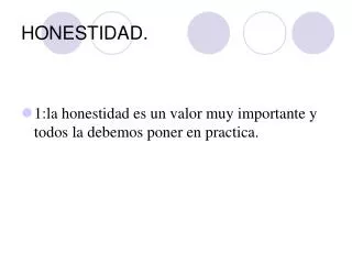 honestidad