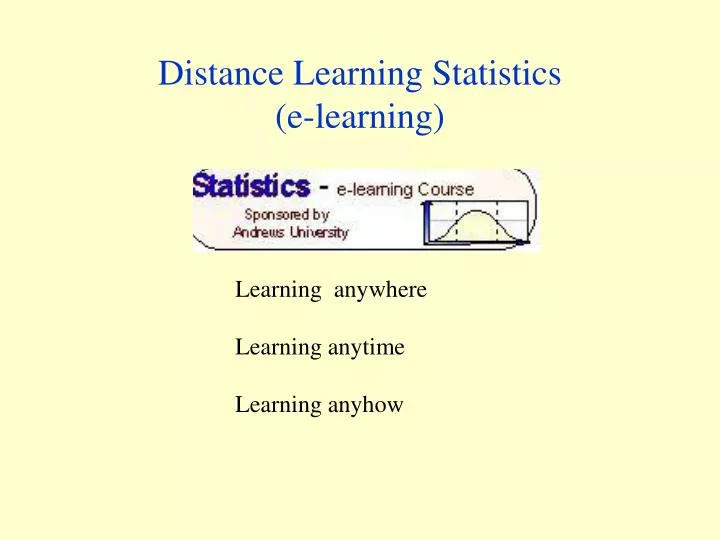 distance learning statistics e learning