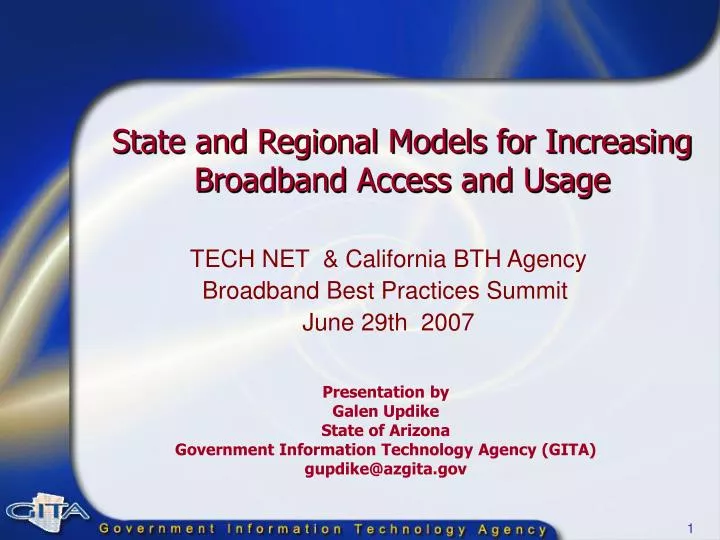 state and regional models for increasing broadband access and usage