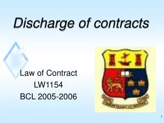 Discharge of contracts