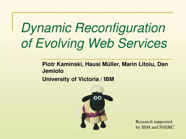 dynamic reconfiguration of evolving web services