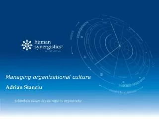 Managing organizational culture