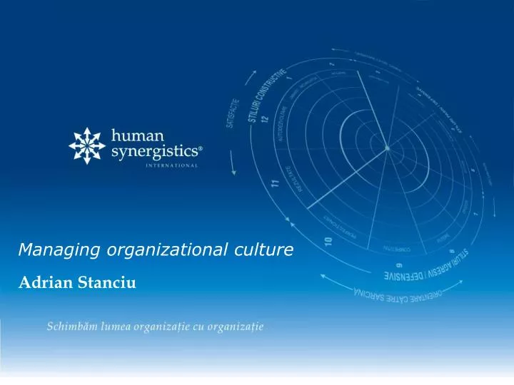 managing organizational culture