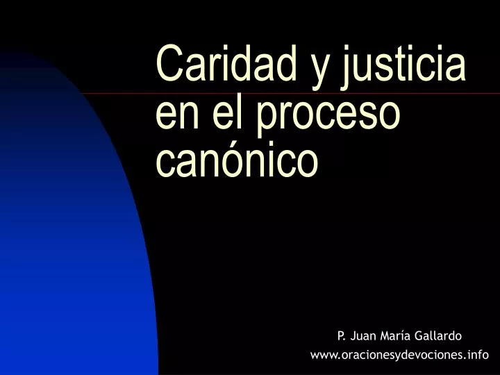 caridad y justicia en el proceso can nico