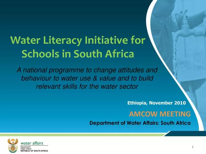water literacy initiative for schools in south africa