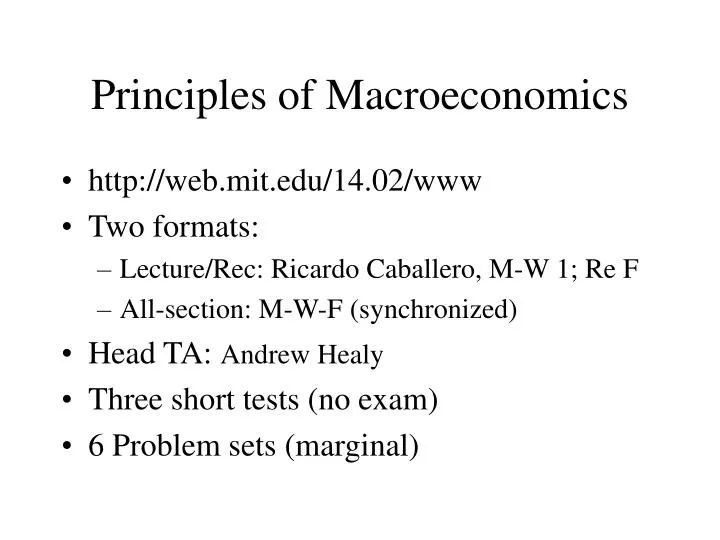 principles of macroeconomics