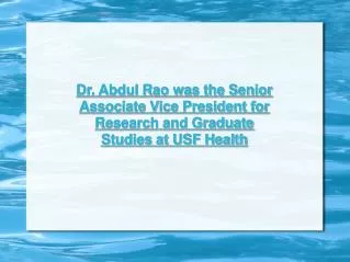 Dr. Abdul Rao