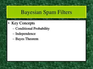 Bayesian Spam Filters