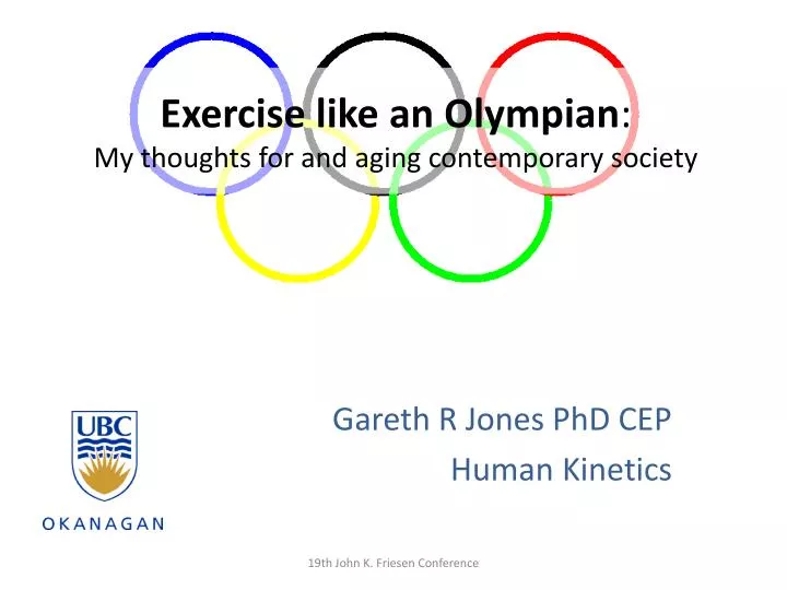 exercise like an olympian my thoughts for and aging contemporary society