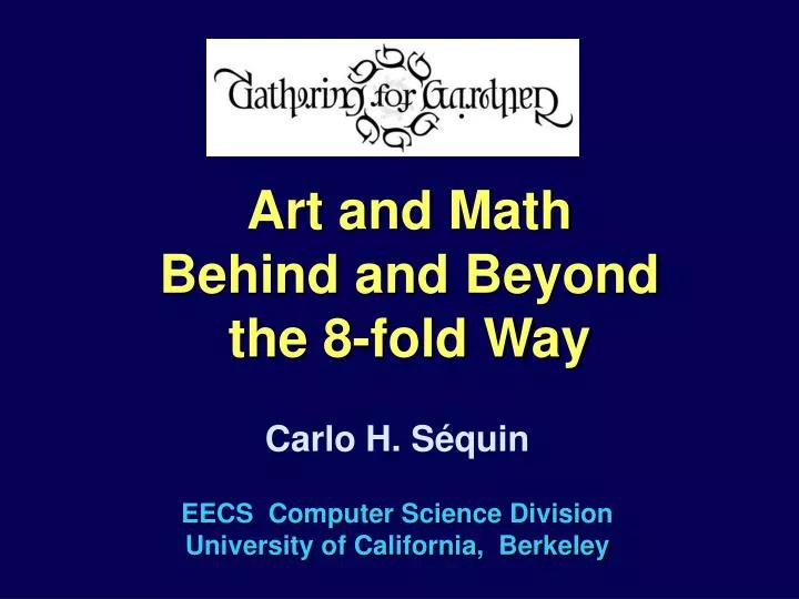art and math behind and beyond the 8 fold way