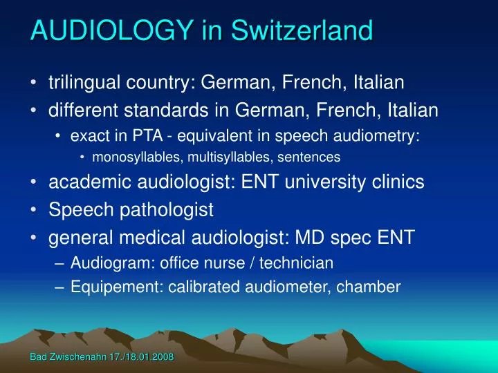 audiology in switzerland