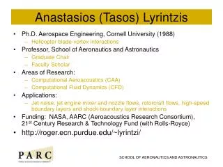 Anastasios (Tasos) Lyrintzis