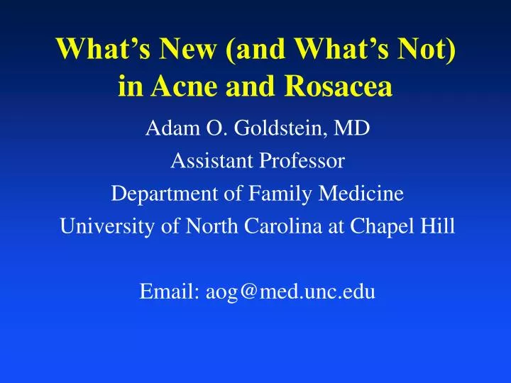 what s new and what s not in acne and rosacea