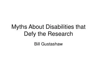 Myths About Disabilities that Defy the Research