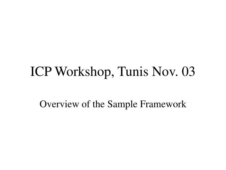 icp workshop tunis nov 03