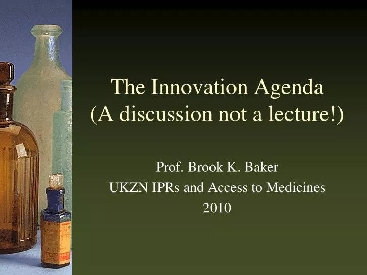the innovation agenda a discussion not a lecture