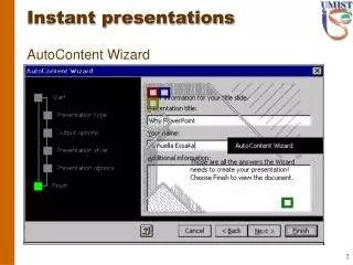 Instant presentations