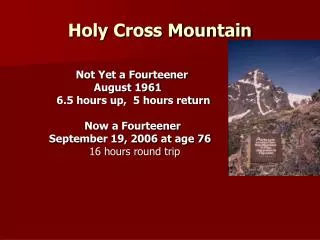 Holy Cross Mountain
