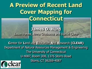 A Preview of Recent Land Cover Mapping for Connecticut