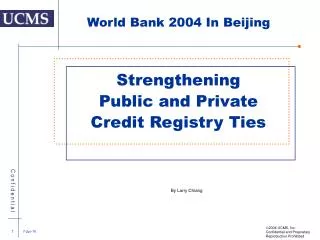 Strengthening Public and Private Credit Registry Ties