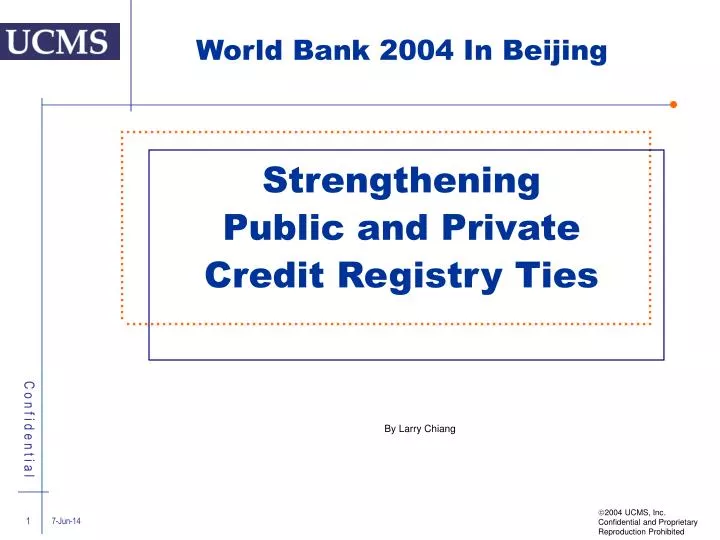 strengthening public and private credit registry ties