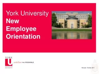 York University New Employee Orientation
