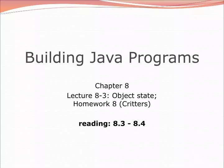 building java programs