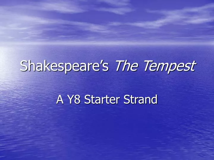 shakespeare s the tempest