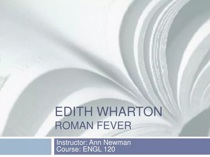 edith wharton roman fever