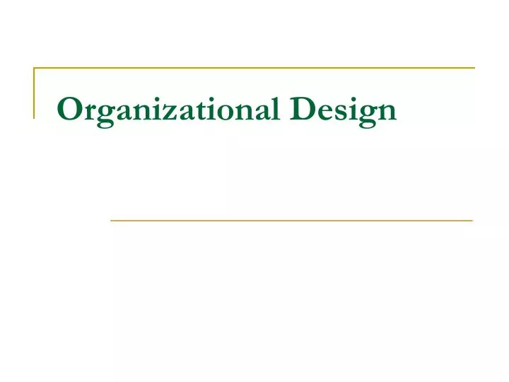 organizational design