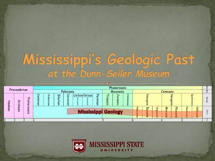 mississippi s geologic past at the dunn seiler museum