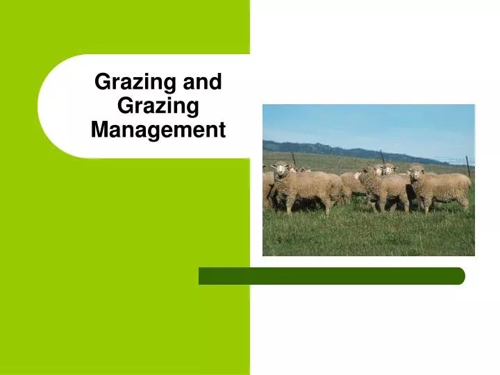 grazing and grazing management