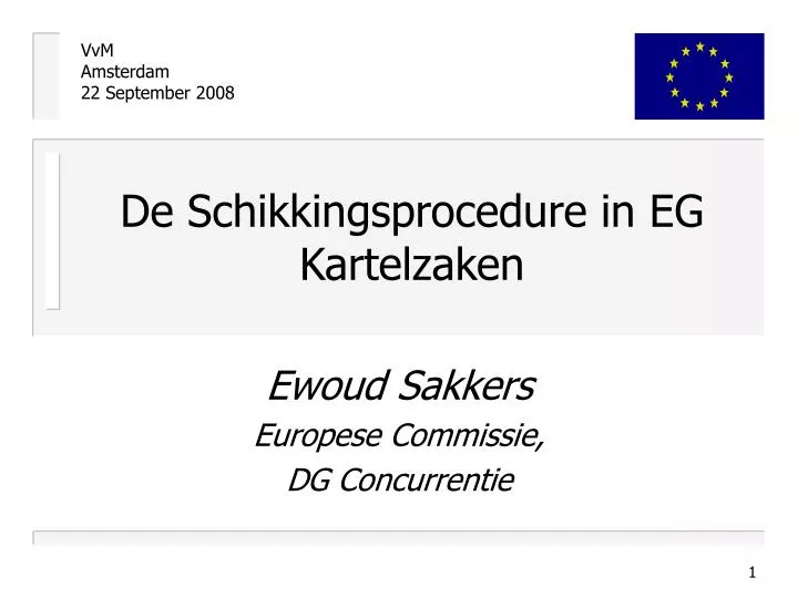 de schikkingsprocedure in eg kartelzaken