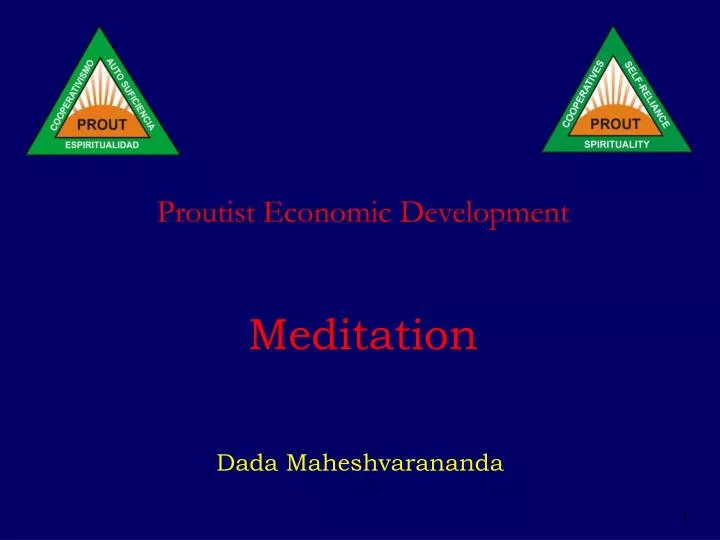proutist economic development meditation