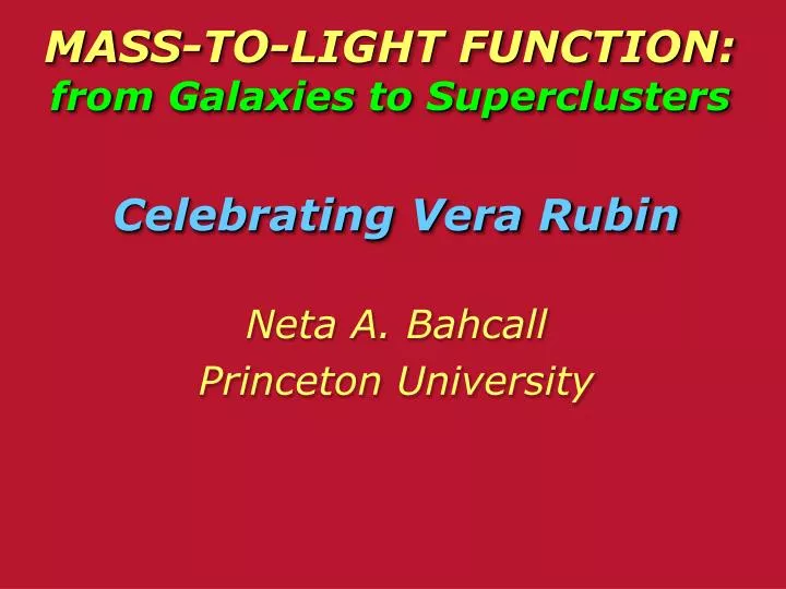 mass to light function from galaxies to superclusters