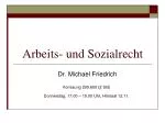 Arbeits- und Sozialrecht - slide 1