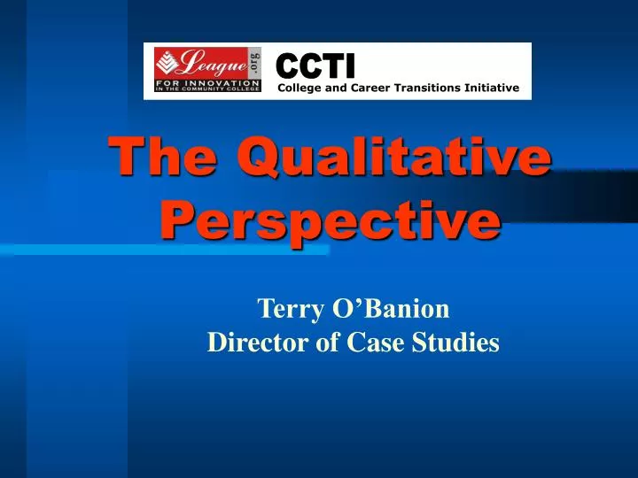 the qualitative perspective