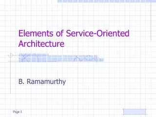 Elements of Service-Oriented Architecture