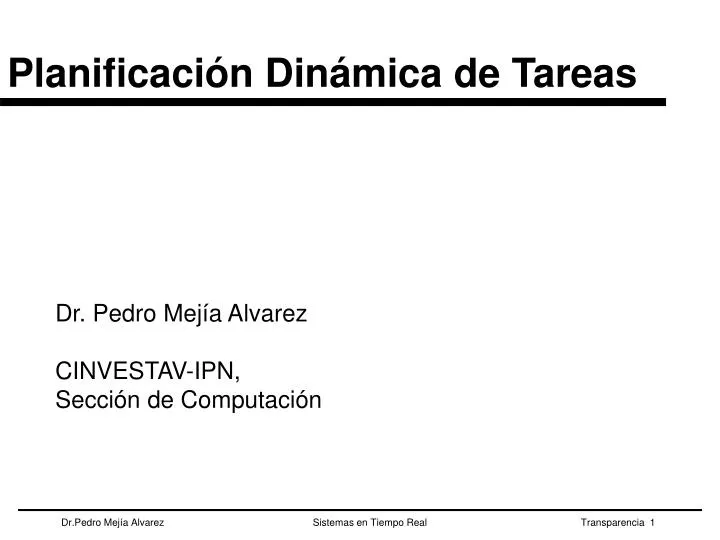 PPT - Planificación Dinámica De Tareas PowerPoint Presentation, Free ...