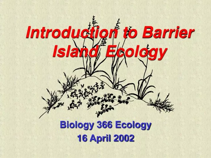 introduction to barrier island ecology